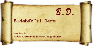 Budaházi Ders névjegykártya